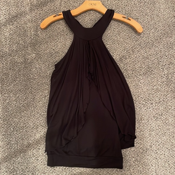Rebecca Beeson size small black tank top with ruffles - Picture 1 of 5